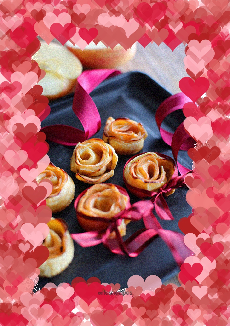 Rose meringue roll