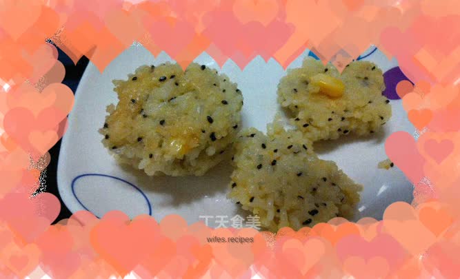 Crispy egg rice cake
