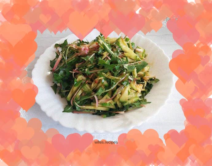 Mixed dandelion and cucumber