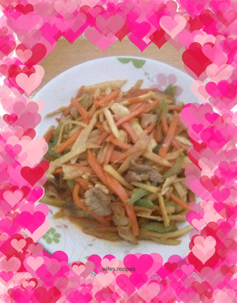 Colorful spring bamboo shoots