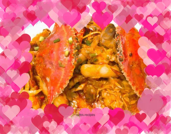 Chili rice cake and spicy stir-fried crab