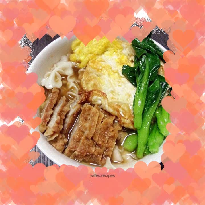 Crispy Pork Butterfly Noodles