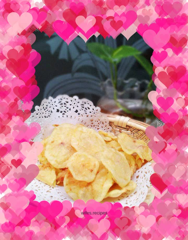 Crispy oil-free potato chips