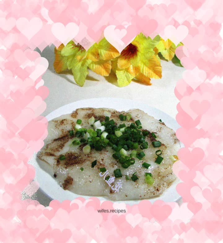 Glutinous Rice Cake with Chives, Pepper and Salt