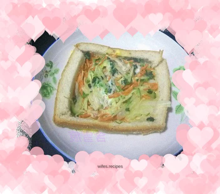 Microwave Vegetable Toast Omelette