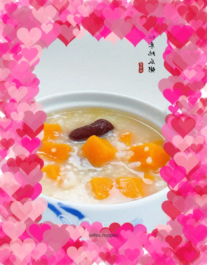 Red dates and sweet potato porridge