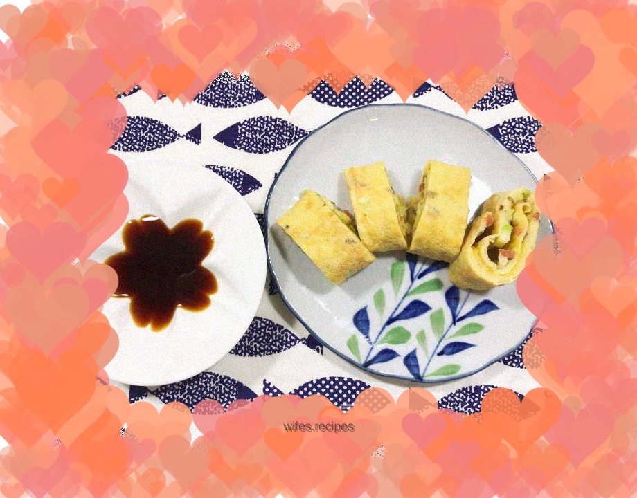 New breakfast discovery-vegetable egg rolls