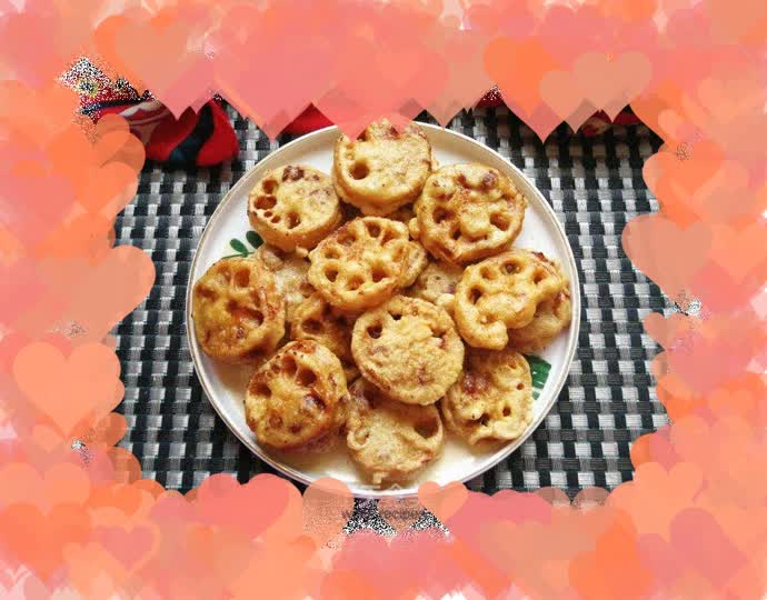 Crispy fried lotus root sandwich