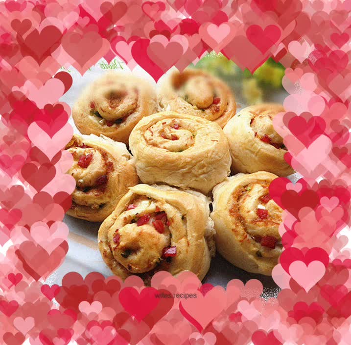 Sausage and meat floss rolls