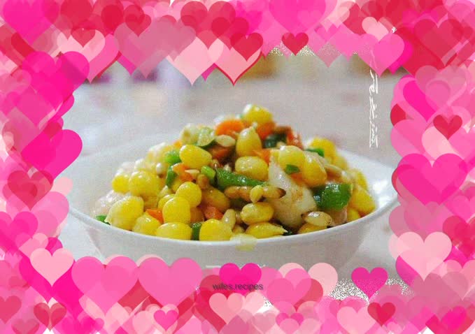 Fresh Shrimp, Pine Nuts and Corn