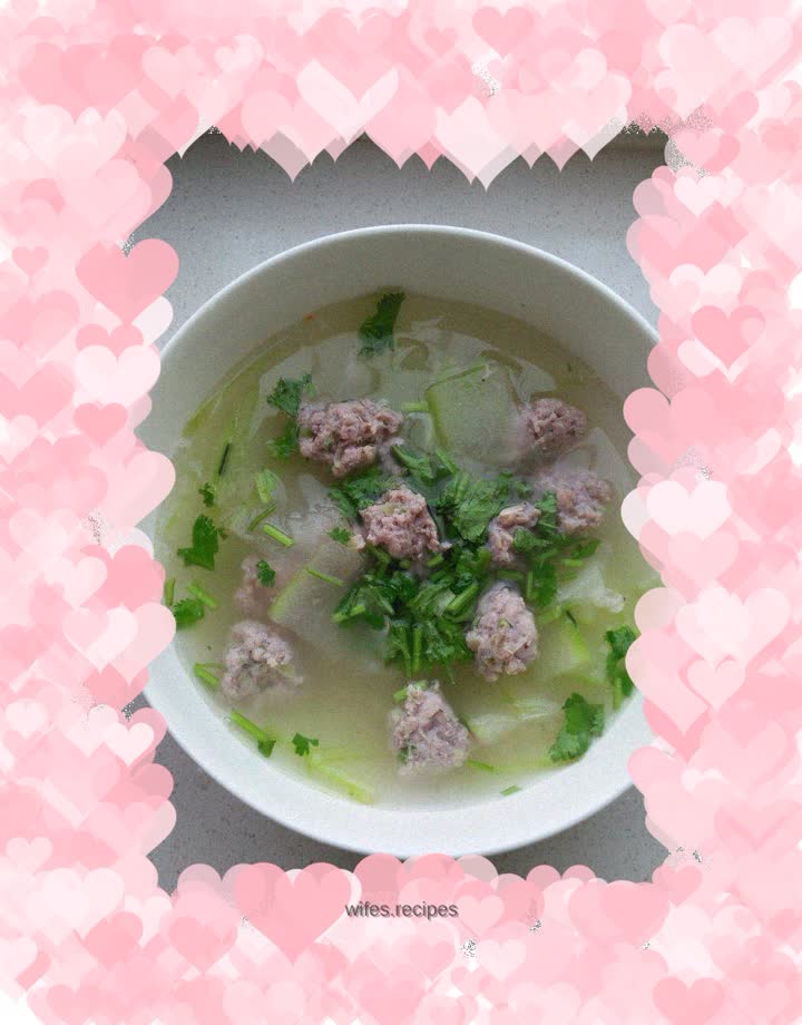Pork meatballs and winter melon soup
