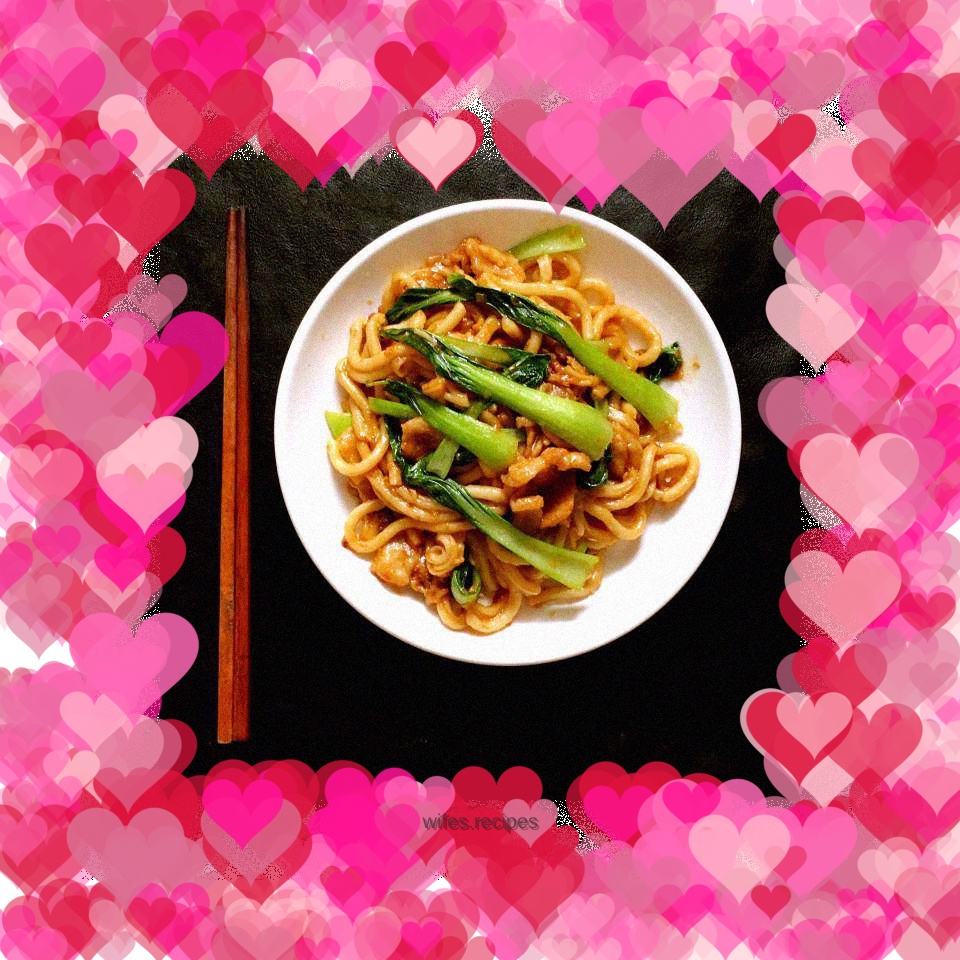 Stir-fried Udon Noodles with Meat
