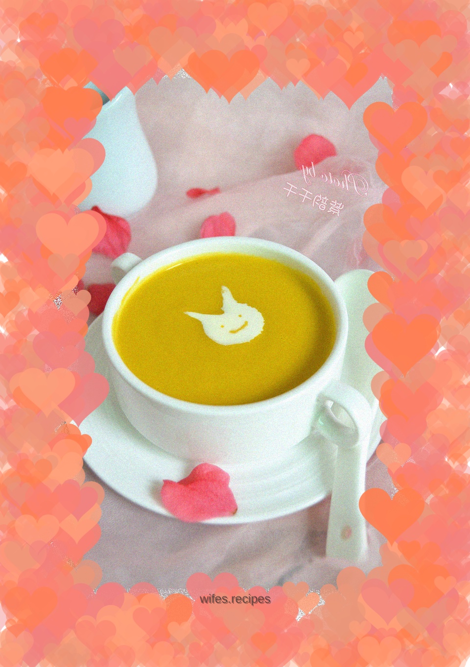 Dessert after meal - milky pumpkin soup
