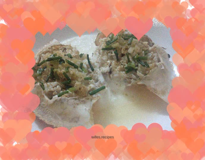 Swimming crab steamed egg