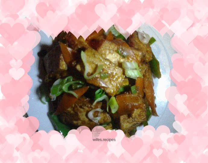 Homemade tofu with soy sauce