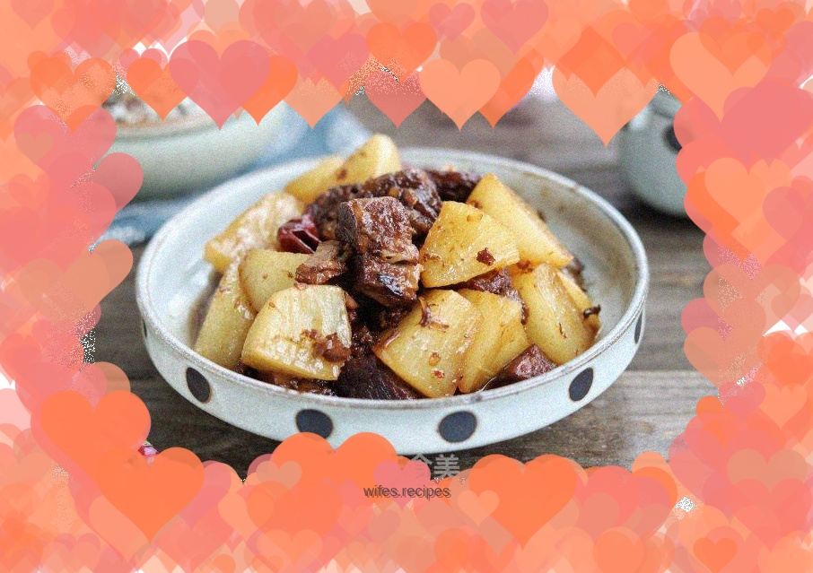 Beef roasted with radish