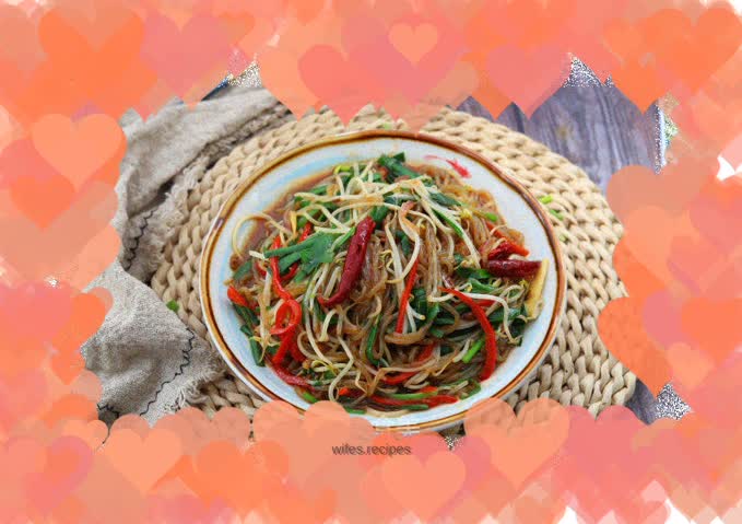 Stir-fried bean sprouts with sweet potato vermicelli