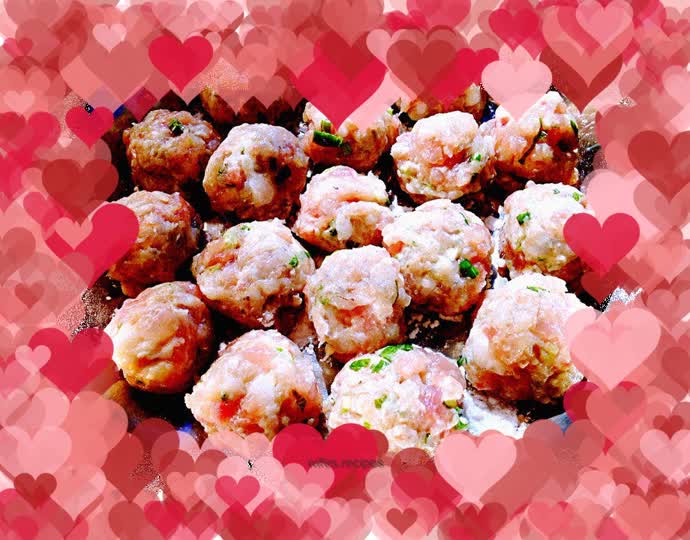 Dace and pork meatballs