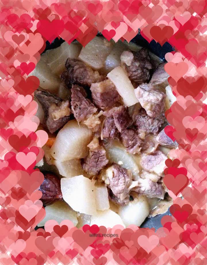 Beef brisket pot with radish