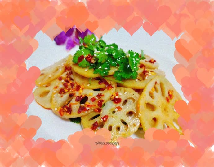 Cold lotus root slices