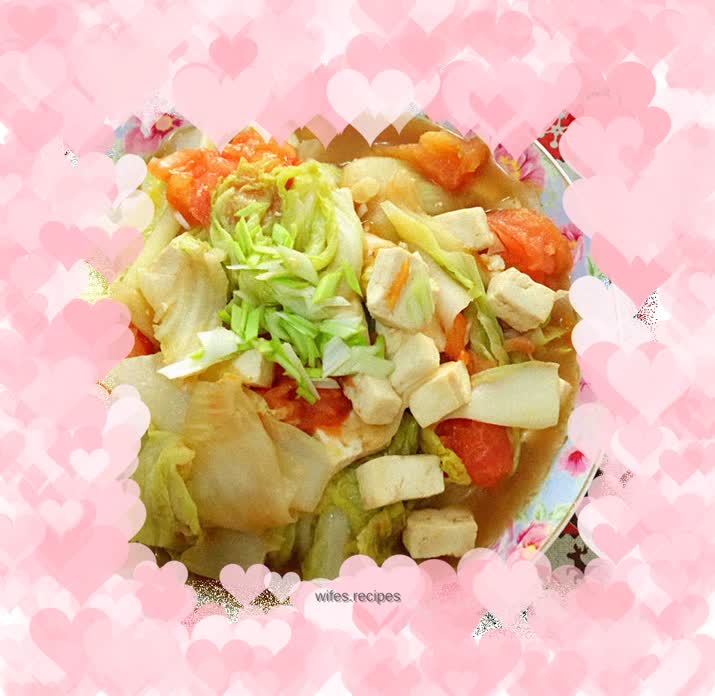 Cabbage stewed with tofu