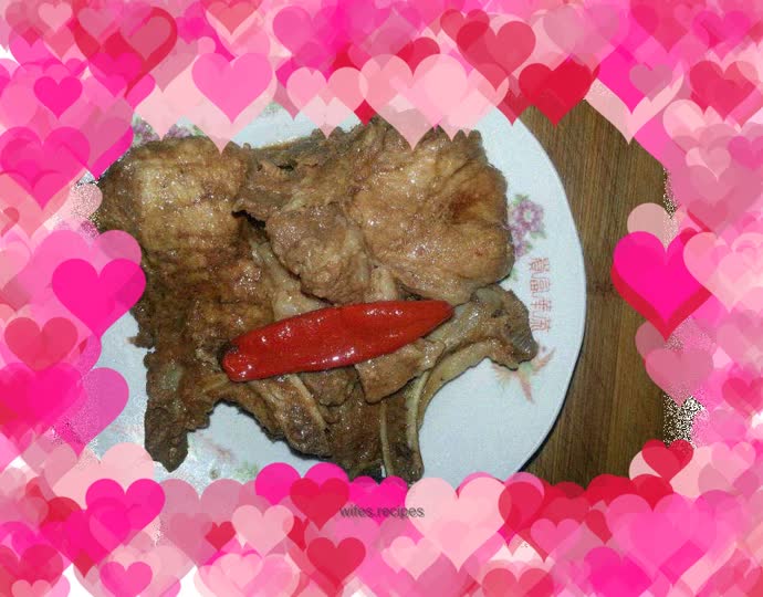 Braised pork ribs with soy sauce