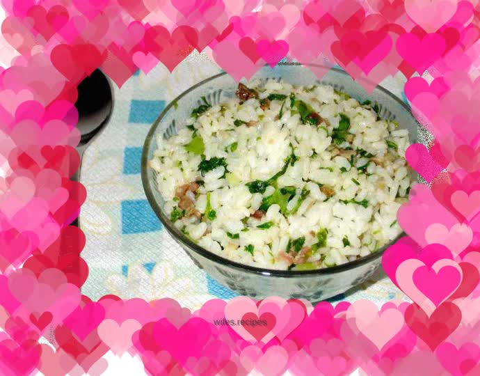 Bacon and vegetable rice