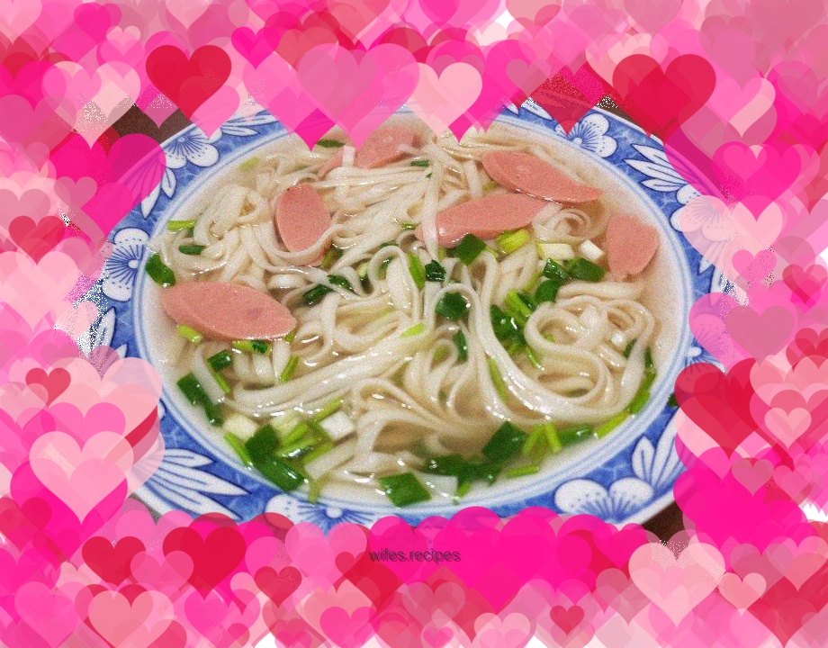 Ham sausage soup noodles (warming the heart and stomach)