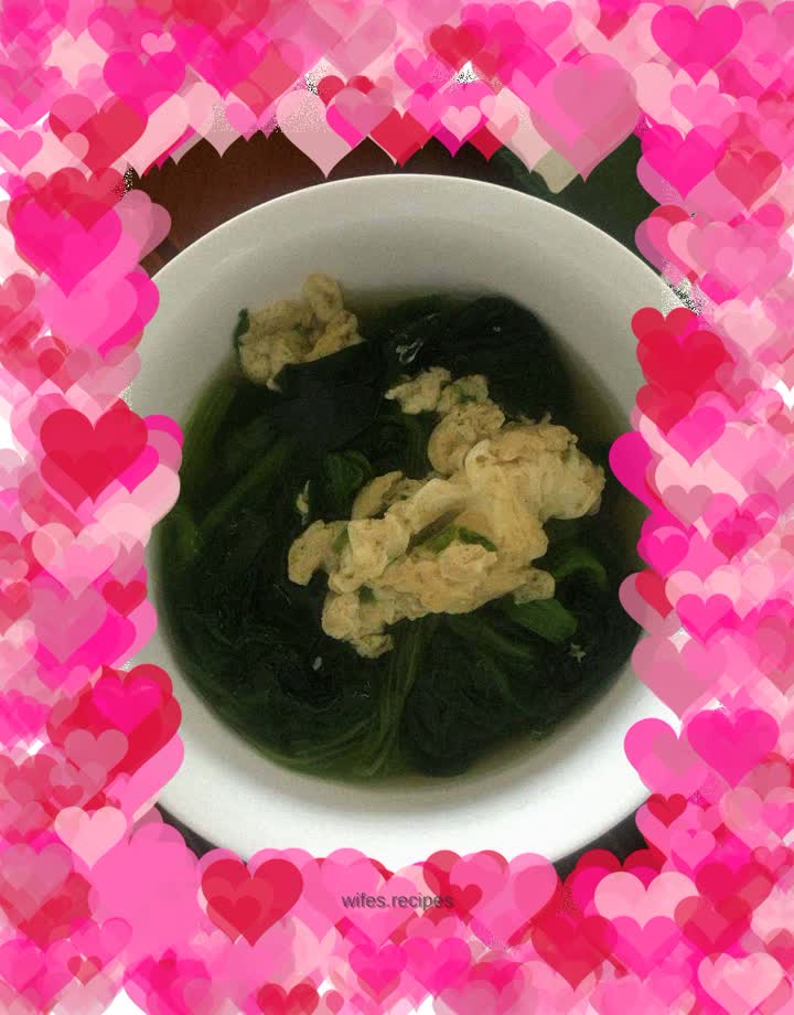 Spinach and egg drop soup