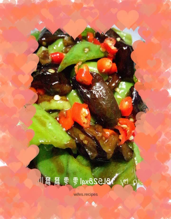Braised eggplant with green pepper - delicious home-cooked dish