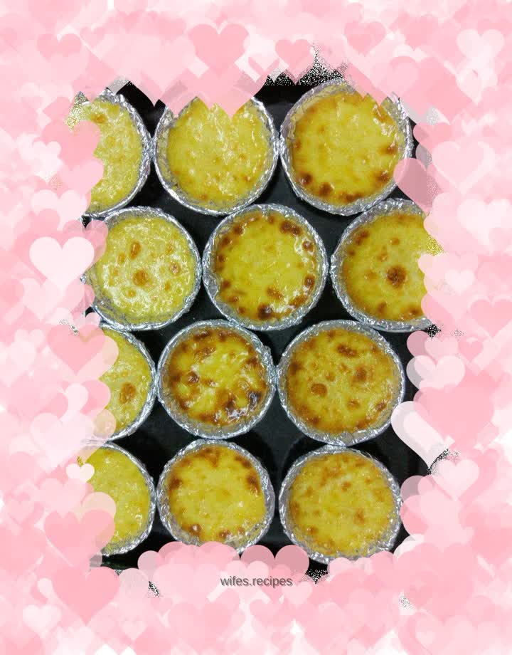 My favorite egg tart with egg tart filling