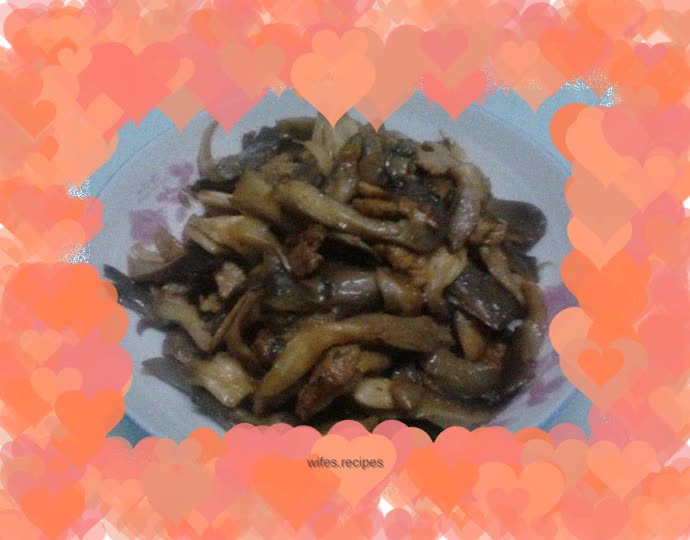 Stir-fried pork slices with oyster mushrooms