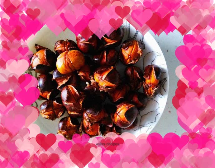 Roasted chestnuts with sugar