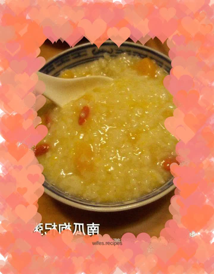 Pumpkin and wolfberry porridge