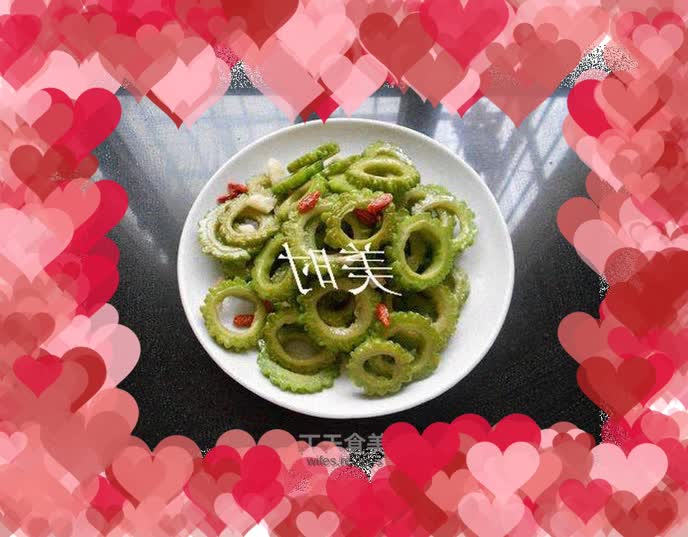 Fried bitter gourd rings