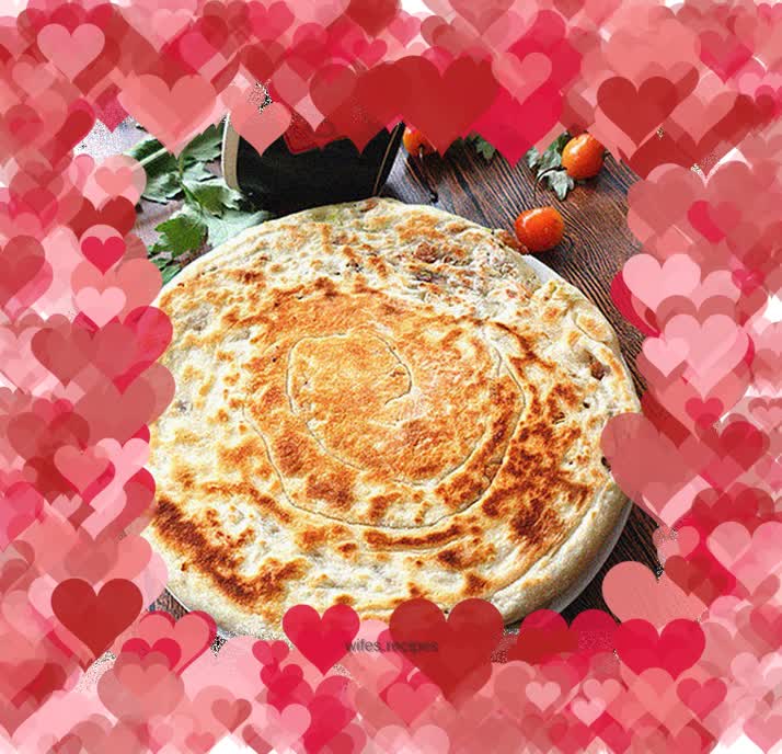 Double onion meat pancake