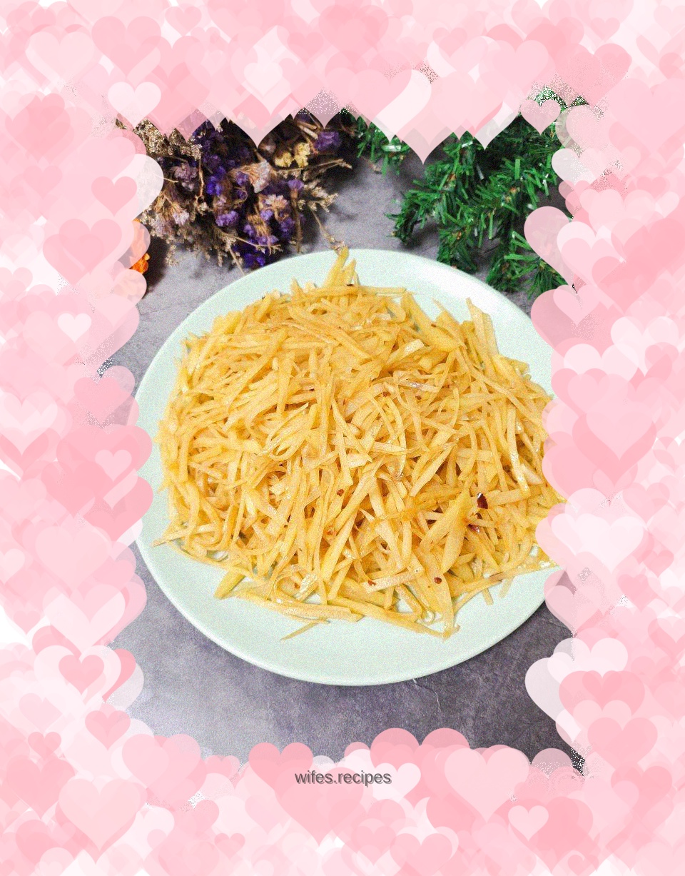 Hot and sour potato shreds, so delicious