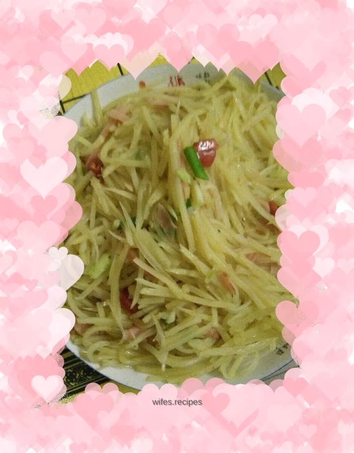 Ham and potato shreds