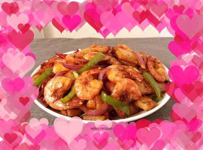 Dry Pot Potato and Shrimp