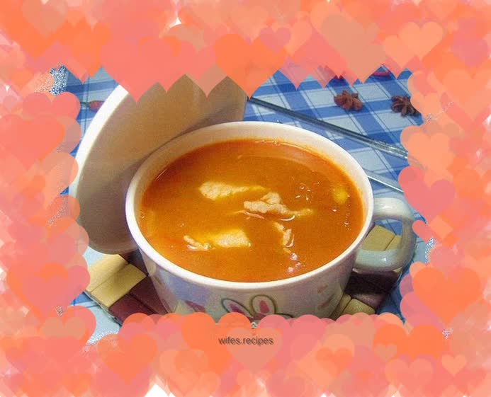 Tomato meat soup