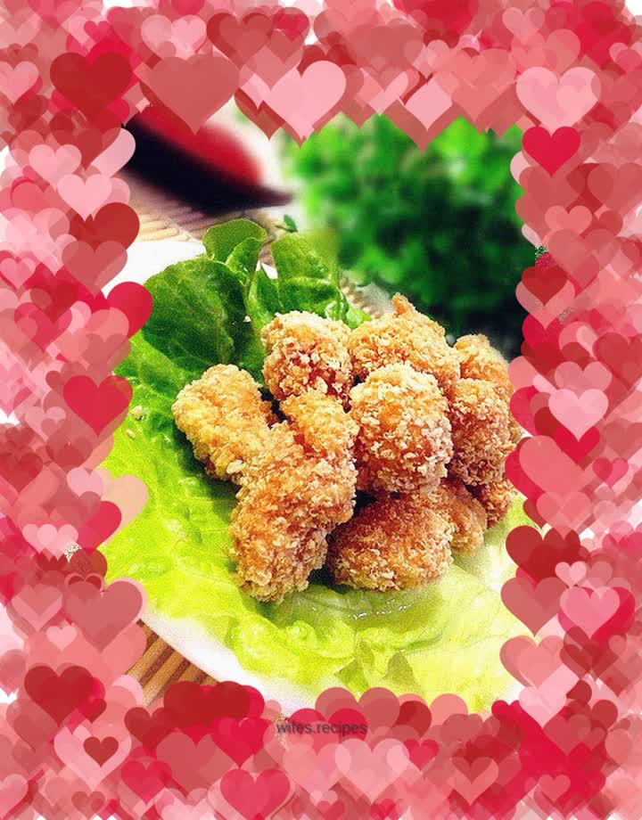 Simple version of homemade chicken popcorn