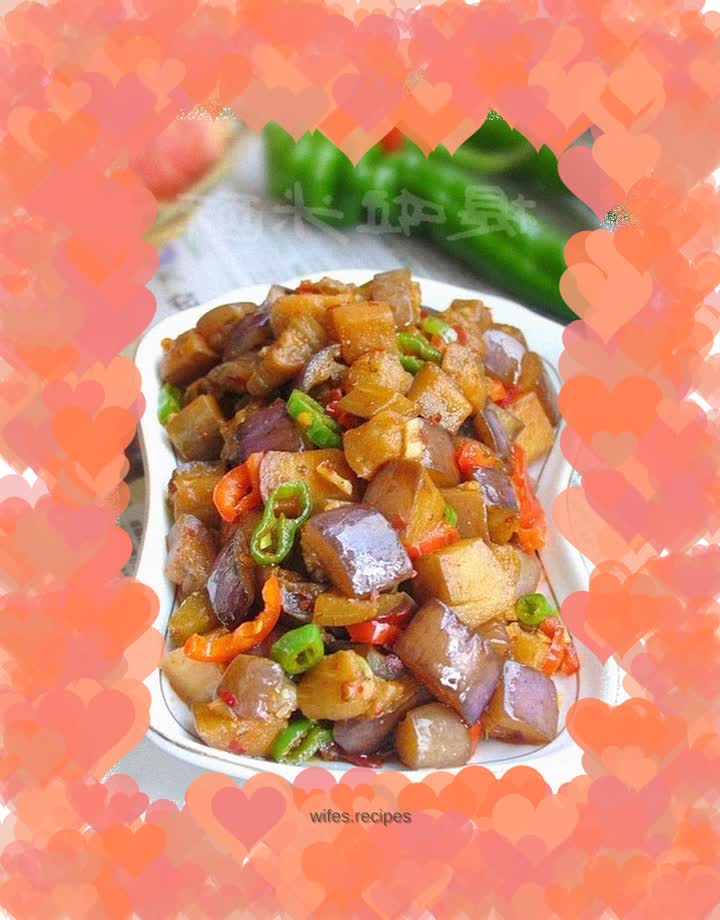 Easy to prepare meals - diced eggplant with bean paste