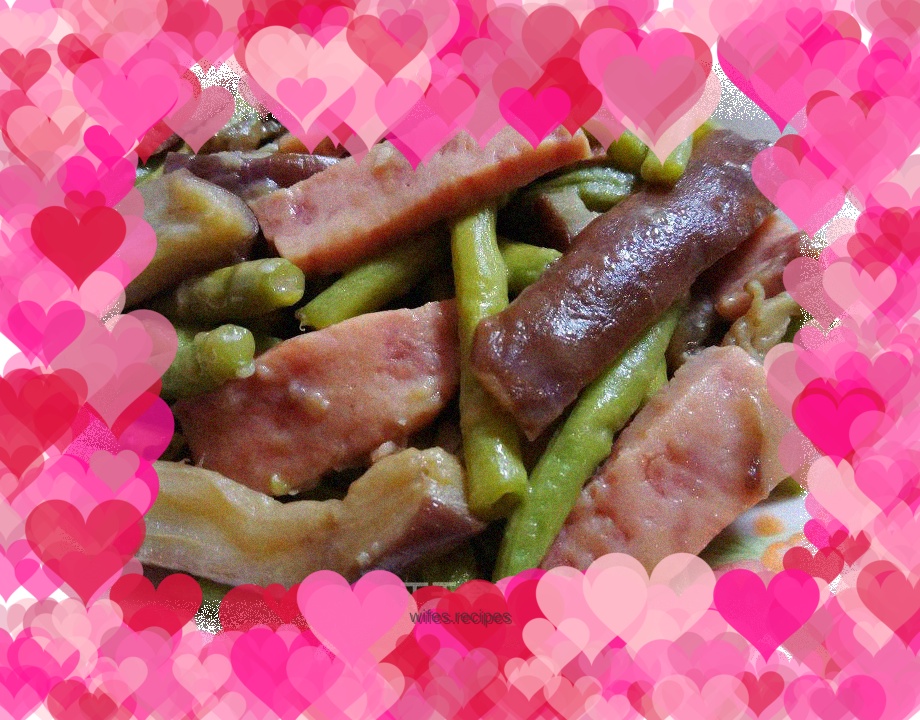 Beans, Ham and Grilled Eggplant