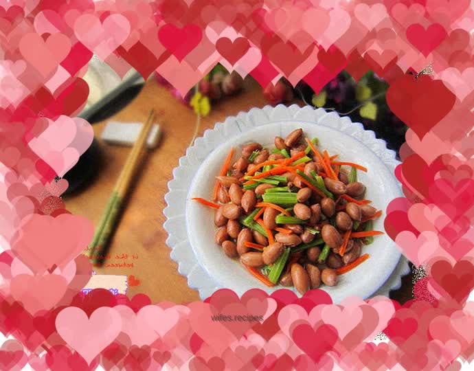 Celery salad with peanuts