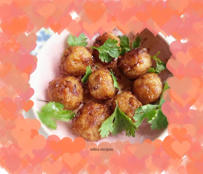 Sweet and sour lotus root meatballs