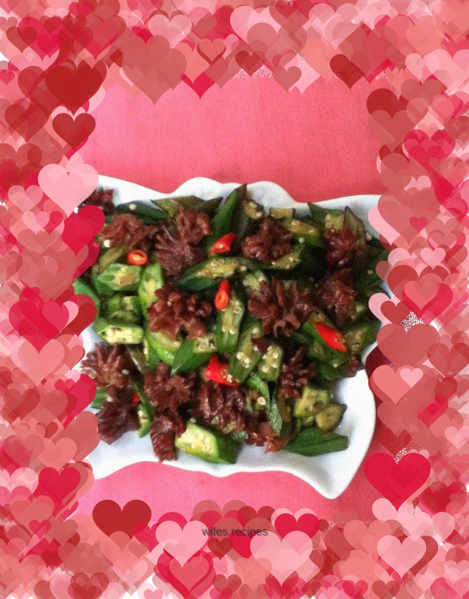 Fried Chicken Kidneys with Okra