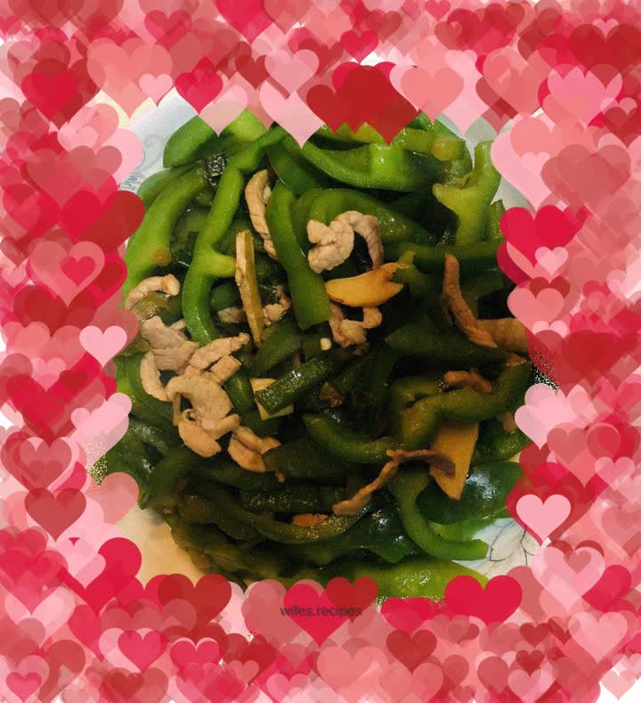 Shredded pork with green pepper