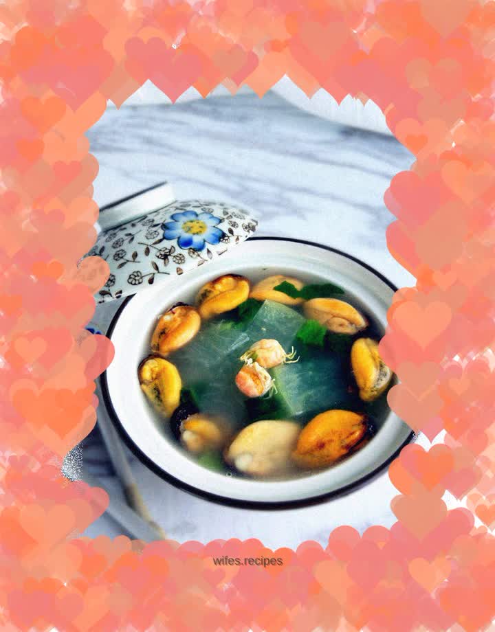 Seafood winter melon soup