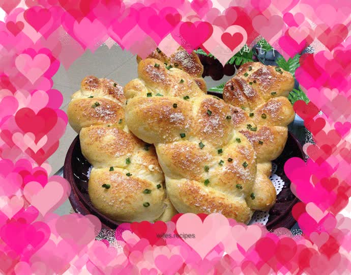 Green onion cheese braided bread