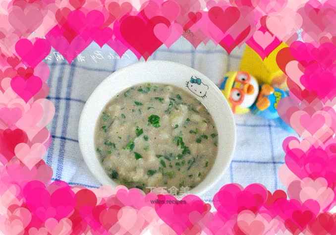 Spinach and Pork Liver Porridge